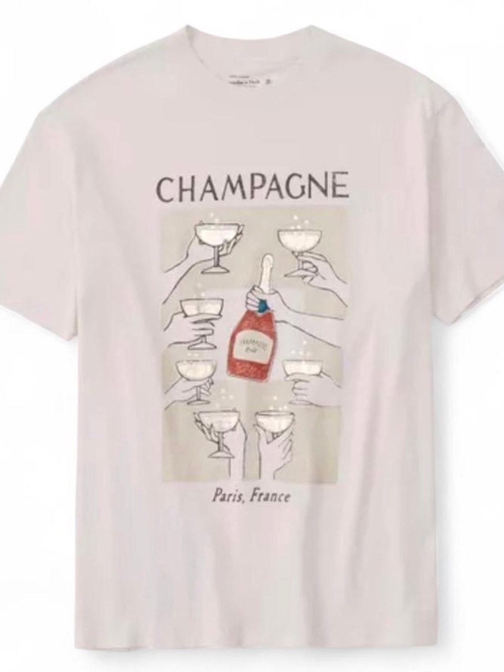 Abercrombie & Fitch Champagne Oversized T-Shirt